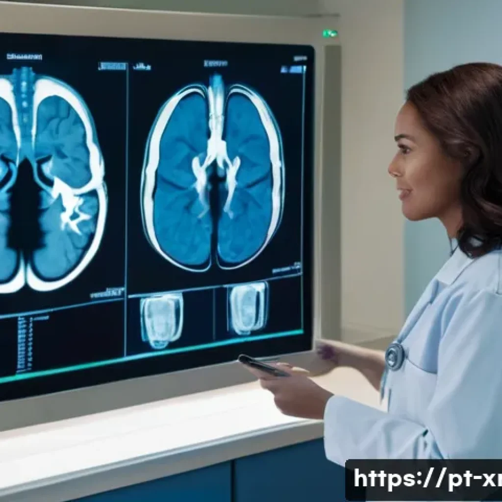 방사선사와 개인정보보호법 - **Prompt:** "A clean, modern radiology clinic reception area or consultation room bathed in soft, na...