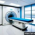 방사선사 병원 선택 기준 - A modern hospital radiology room with advanced imaging equipment such as a high-tech CT scanner and ...