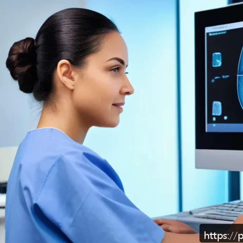 초음파 검사 기법 - A high-definition medical ultrasound machine in a modern clinic setting, displaying a detailed 3D fe...